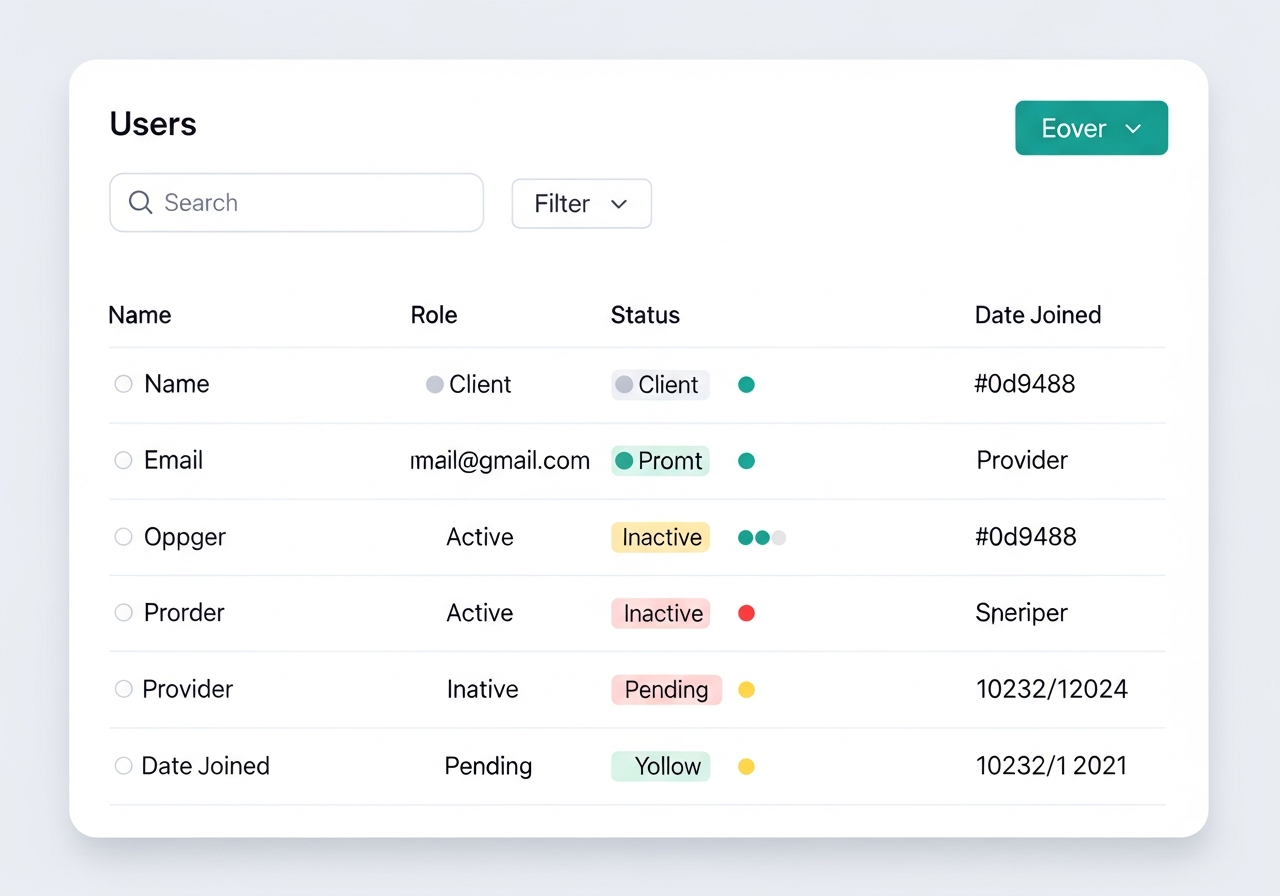 Users dashboard